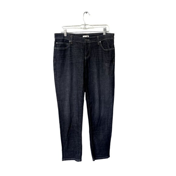 Eileen Fisher Denim - Eileen Fisher Womens Jeans Size 10 Black Stretch Mid-Rise Straight Leg Jean